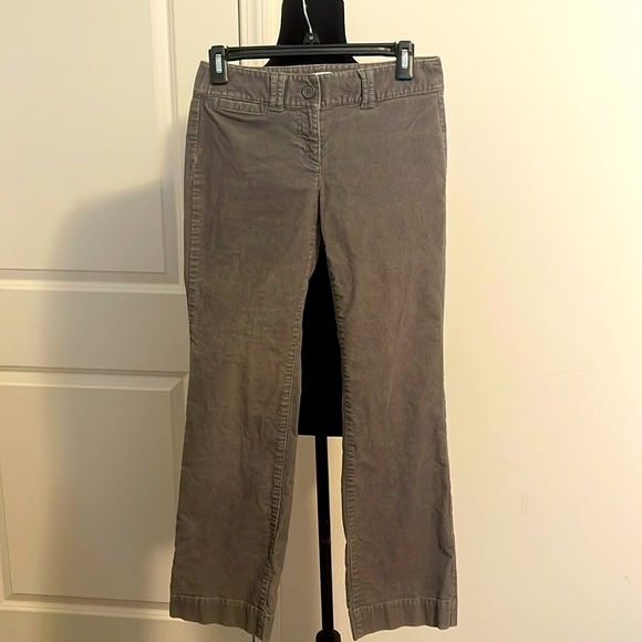 LOFT Pants - Ann Taylor Loft Petite Gray Corduroy Pants Size 0P